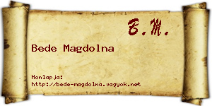 Bede Magdolna névjegykártya