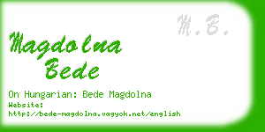 magdolna bede business card